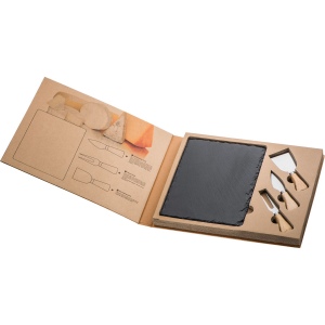 Set pour fromage avec plateau en ardoise VIOLA 3