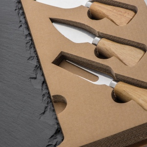 Set pour fromage avec plateau en ardoise VIOLA 6