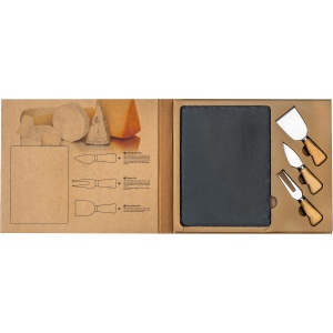 Set pour fromage avec plateau en ardoise VIOLA 8