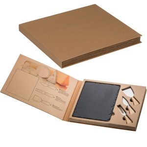 Set pour fromage avec plateau en ardoise VIOLA