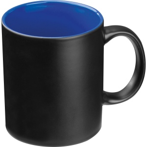 Tasse avec extérieur noir et intérieur coloré ZANE