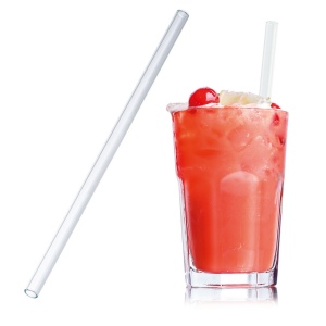 Lot de 50 pailles en verre 20 cm NELSON