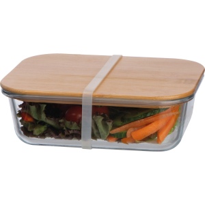 Lunchbox en verre avec couvercle en bambou KYLE 12