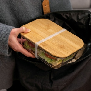 Lunchbox en verre avec couvercle en bambou KYLE 5