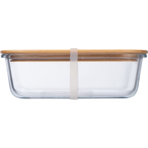 Lunchbox en verre avec couvercle en bambou KYLE 10