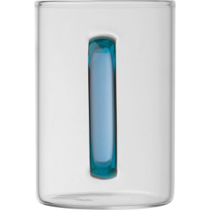 Tasse en verre avec poignée colorée EDDA 14