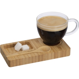 Plateau de service avec cuillère en bambou ROSA 7
