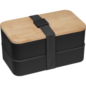 Boîte à lunch à 2 niveaux en PP et bambou 6