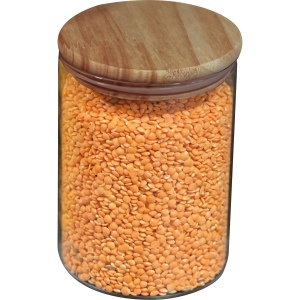 Pot en verre borosilicaté avec couvercle en bois de pin, 700 ml TYMON 8