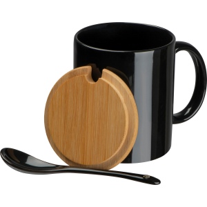 Tasse avec cuillère et couvercle en bambou LOTHAR 4