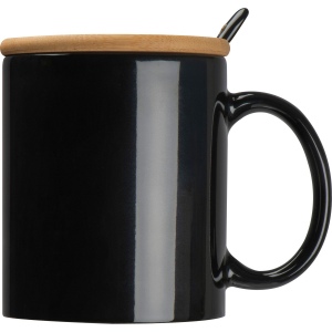 Tasse avec cuillère et couvercle en bambou LOTHAR 6