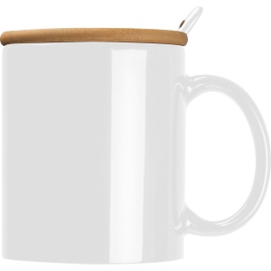 Tasse avec cuillère et couvercle en bambou LOTHAR 11