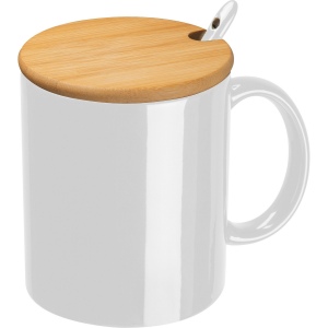 Tasse avec cuillère et couvercle en bambou LOTHAR 3