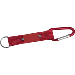 Porte-clés avec mousqueton et plaque de métal PHYLLIS 4