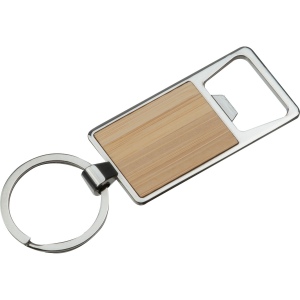 Porte-clés en bambou avec ouvre-bouteille MATTIA 2