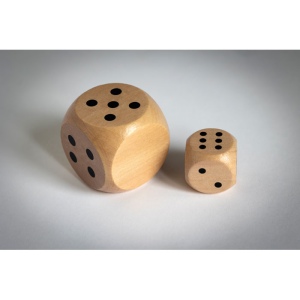 Dés en bois Schima 3cm dia - DADIN 6
