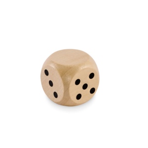Dés en bois Schima 3cm dia - DADIN 2