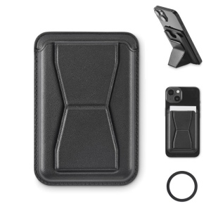 Porte-cartes magnétique en PU - LEAMAG