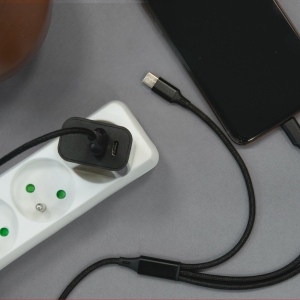 SUKO - CHARGEUR SECTEUR USB TYPE-C 15W + USB-A - NOIR 5