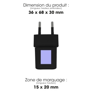 NANO - PRISE SECTEUR NOIRE 30W SUPERGAN ORIGINE FRANCE GARANTIE 2