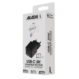 NANO - PRISE SECTEUR NOIRE 30W SUPERGAN ORIGINE FRANCE GARANTIE 3