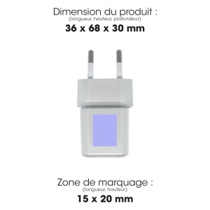 NANO - PRISE SECTEUR BLANCHE 30W SUPERGAN ORIGINE FRANCE GARANTIE 2