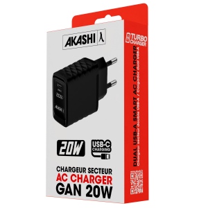 SHINCHAKU - CHARGEUR SECTEUR USB TYPE-C GAN 20W POWER DELIVERY - NOIR 3