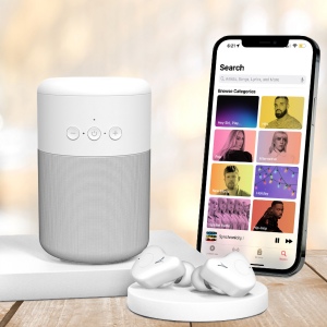 KANZEN - COMBO ÉCOUTEURS + ENCEINTE 5W SANS FIL 4