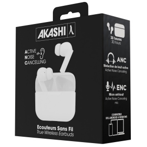 MEIYO - ÉCOUTEURS A RÉDUCTION DE BRUIT ANC SANS FIL BLUETOOTH BLANC 8