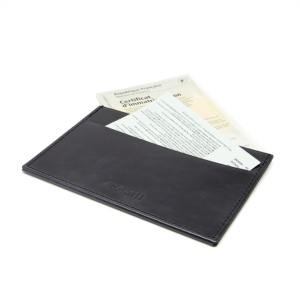 PORTE CARTE GRISE & DOCUMENTS EN CUIR VERITABLE NOIR 5