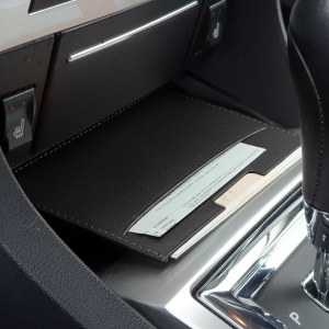 PORTE CARTE GRISE & DOCUMENTS EN SIMILI-CUIR NOIR GRAINE 6