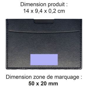 PORTE CARTE GRISE & DOCUMENTS EN SIMILI-CUIR LISSE NOIR 2