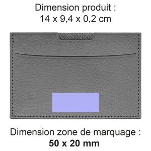 PORTE CARTE GRISE & DOCUMENTS CUIR RECYCLÉ GRIS 2
