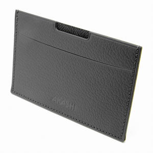 PORTE CARTE GRISE & DOCUMENTS CUIR RECYCLÉ GRIS