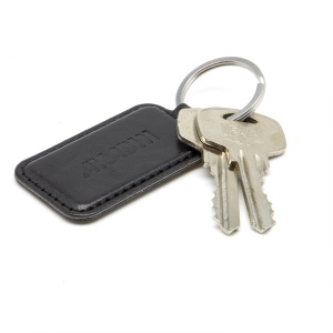 PORTE-CLE EN SIMILI-CUIR LISSE NOIR 5