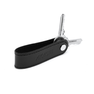PORTE-CLE VIS EN CUIR VERITABLE NOIR 5
