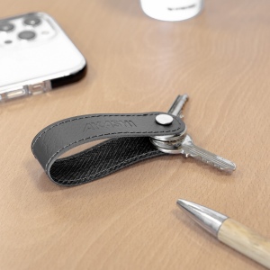 PORTE-CLE VIS CUIR RECYCLÉ GRIS 4