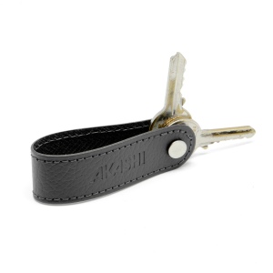 PORTE-CLE VIS CUIR RECYCLÉ GRIS 5