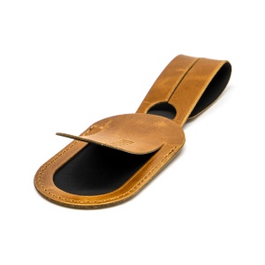 ETIQUETTE BAGAGE  EN CUIR VERITABLE MARRON CLAIR 7
