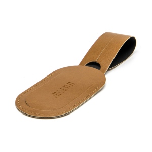 ETIQUETTE BAGAGE EN SIMILI-CUIR LISSE MARRON 5