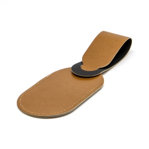 ETIQUETTE BAGAGE EN SIMILI-CUIR LISSE MARRON 6
