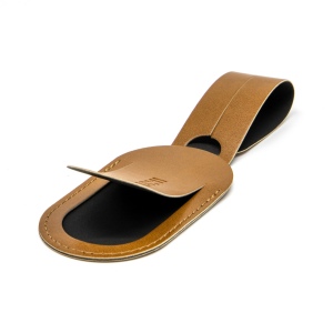 ETIQUETTE BAGAGE EN SIMILI-CUIR LISSE MARRON 7