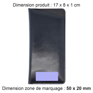 ETUI LUNETTES EN CUIR VERITABLE NOIR 2