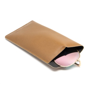 ETUI LUNETTES EN SIMILI-CUIR LISSE MARRON 7