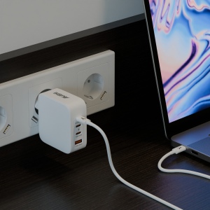 HIMAN - PACK CHARGEUR SECTEUR GAN 100W + CABLE TYPE-C 100W 4