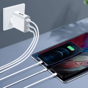 HIMAN - PACK CHARGEUR SECTEUR GAN 100W + CABLE TYPE-C 100W 6