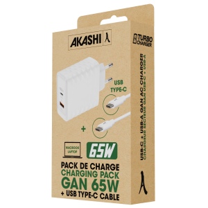 ATSUI - PACK CHARGEUR SECTEUR GAN ECO 67W + CABLE USB-C 67W 3