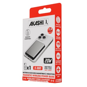 MANTI - BATTERIE DE SECOURS MAGSAFE CHARGEMENT SANS FIL 5000 MAH 3