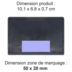 PORTE CARTE SIMPLE EN CUIR VERITABLE NOIR 2