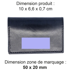 PORTE-CARTES FOLIO AVEC OU SANS ANTI-RFID  EN CUIR VERITABLE NOIR 2